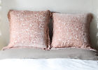 Undisclosed Bella Notte New Primrose Euro Shams With Self Flange-pair In Heirloom Rose 805379314747