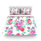 33461200 Unfp5368 East Urban Home Roses Magenta Floral Featherweight Duvet Cover