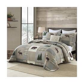 Uniclinens 639393953121 Quilt Set Queen Size Cotton Quilted Bedding Bedspread