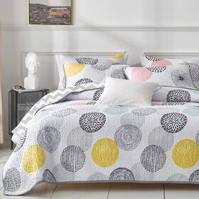 Uqt38-t Uozzi Bedding 2 Piece Reversible Kids Quilt Set Twin Size 68x86 Soft Microfib