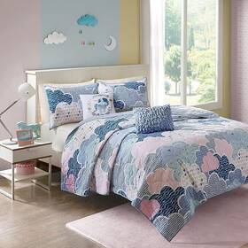 Uhk13-0015 Urban Habitat Kids Quilt Set 68 Inch X 88 Twin Cotton Reversible Pink 4-piece Uhk13-0015 Urban Habitat Kids Quilt Set 68 Inch X 88 Twin Cotton Reversible Pink 4-piece