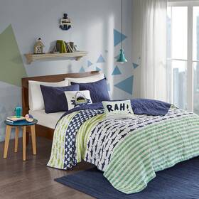 Uhk13-0041 Urban Habitat Kids Reversible Cotton Quilt Set - Vibrant Fun Playful Print