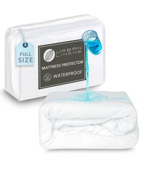 Urban Linens 508304681589 Premium Waterproof Mattress Protector Full Size Soft And Noiseless C