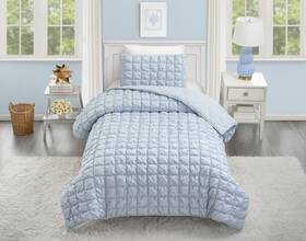 Urban Playground 041808195895 Dreamy Clouds Solid All Seasons Marshmallow Quilt Set 2 Piece Soft Microfibe
