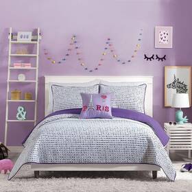 Urban Playground 041808906743 3-piece Quilt Set Ultra Soft All Seasons Print Bedding Matching Shams And C