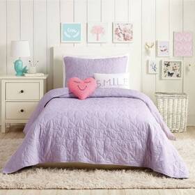 79712800 Urban Playground 5pc Full/queen Heart Kidsft Quilt Set Lavender -