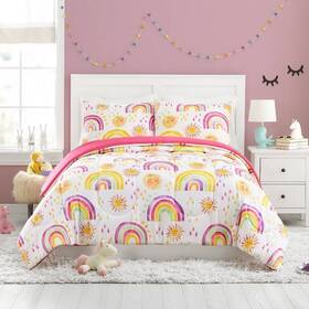 82254907 Urban Playground 3pc Full/queen Rainbows And Suns Comforter Set -