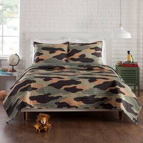 82254916 Urban Playground 2pc Twin Covert Camo Quilt Set -