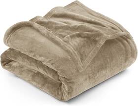 Utopia Bedding 840143529255 Fleece Blanket Queen Size Camel Pack Of 1