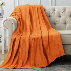 Ub0126 Utopia Bedding Fleece Blanket Throw Size 50x60 Inch Burnt Orange