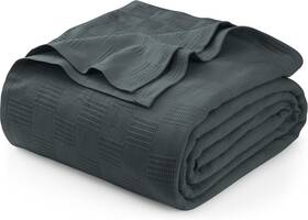 Ub2389 Utopia Bedding Smoke Gray 100% Cotton Blanket Full Size -