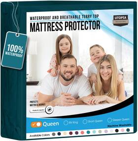 Ub2829 Utopia Bedding Waterproof Mattress Protector Queen Size Premium Terry Mattres