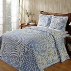 Uu-d6do-0alx Bt Chenille Bedspread Blue 795211429992
