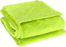 A18032300ux0101 Uxcell Flannel Fleece Blanket Full Size - 70 Inch X78 Yellow Green
