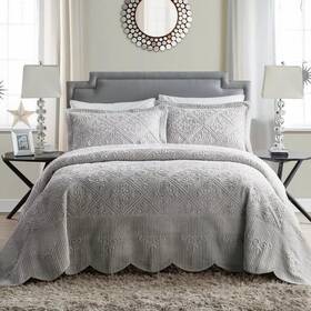 52883998 Vcny Gray Wasteland Quilt Set Queen -