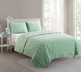 Vcny Home 735732033339 King Quilt Super Soft Reversible Bedding Set With Matching Shams Modern Roo