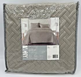 Vcny Home 735732053320 Nina Quilt Set Full / Twin Taupe