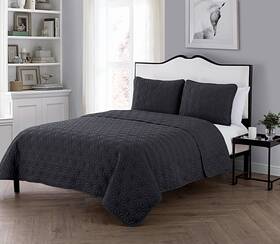 Vcny Home 735732261855 Quilt Set Soft Bedding With Matching Shams Dorm Room Essentials Use As B