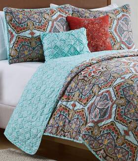 Vcny Home 735732272936 Quilt Set Reversible Bedding With Matching Shams Lightweight And Breatheabl