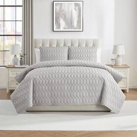 Vcny Home 735732334184 Full/queen Quilt Set Pinsonic Bedding With Matching Pillow Shams Dorm Roo