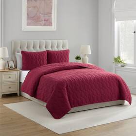 Vcny Home 735732523038 Quilt Set Soft 3-piece Pinsonic Circle Bedding With Matching Shams Id