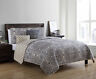 Vcny Home Taupe And Brown Piece Queen Quilt Set