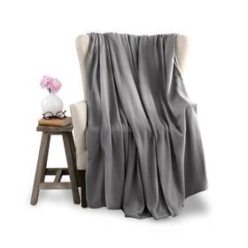 07164 Vellux Soft Microfleece Blanket Queen Size All-season Comfort Full Grey