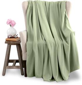 1b07151 Vellux King Size Microfleece Blanket Fleece Bed All-season Green