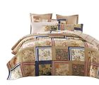 Veqseg-dxj10076-q Tache Home Fashion Japanese Emperor Garden Floral Patchwork Quilt Bedspread