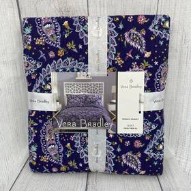 Vera Bradley 041808953310 Bradly Quilt Twin French Paisley Purple Cotton Bedding Colorful Vibrant