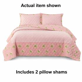 Vera Bradley 191315915360 3-piece Quilt Set King Size Floating Roses