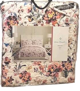 26599-m60f-q Vera Bradley Indiana Rose Deskgn Twin Quilt 66 Inch X86 Coconut Sorbel 100% Cotton