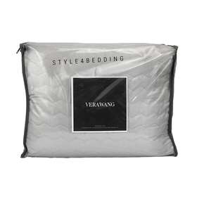 Vera Wang 883893622579 Home Herringbone Stitch King Quilt And Shams Set Silver