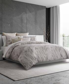 Vera Wang 883893657441 Marbled Bedding Duvet Cover Size Queen