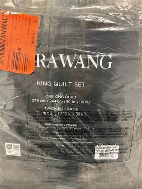 Vera Wang Ushsa91311398 Chenille Box Solid 3-piece Brown Reversible Polyester King Quilt Set