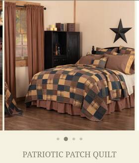 Vhc 841985058255 Pre-owned Patriotic Patch Queen Size Quilt Set Plus More