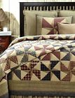 Vhc American Pinwheel Full Queen Quilt Set Red Blue Patriotic Country Comforter 840528100949