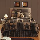 Vhc Bingham Star King Quilt 4 Pc Set 100 Cotton Bedspread 2 Shams Bed Skirt 841985005198