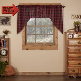 Vhc Brands 313112971916 Rustic And Lodge Kitchen Window Curtains-cumberland Swag Pair 36x36x1