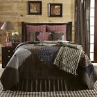 Vhc Brands 8-pc Queen Carrington Quilt Super Set W European Shams Hand-quilted Patchwork 840528110153