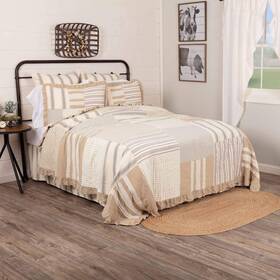 Vhc Brands 840528165658 Grace Farmhouse Quilt Bedspread Twin Reversible Cotton Patchwork All-season W