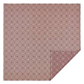84632 Vhc Brands Custom House Burgundy Tan Primitive Jacquard Medallion Queen Cotton