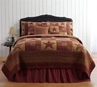 Vhc Brands 8pc Queen Ninepatch Star Rustic Primitive Patchwork Quilt Bed Set 841985030626