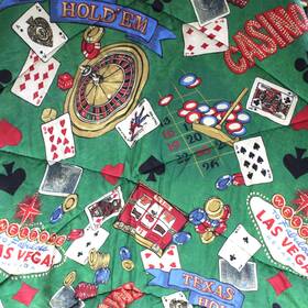 80-0001-0 Viking Inc. Arley Corp. Vtg Las Vegas Casino Gambling Novelty King Bedspread Comforter Nights