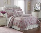 Vintage Floral Lenox Blush Lilac Roses 9 Piece Full Queen Quilt Coverlet Set 710912536732