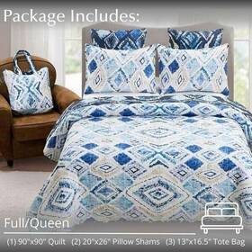 Virah Bella 842131155835 - Full/queen Rustic Quilt Set With Matching Tote Cabin Bedding Com