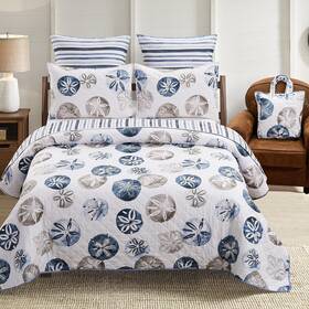 Virah Bella 842131155958 3 Piece Quilt Set Sand Dollar Full/queen New Free Shipping
