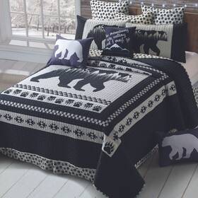 Dq10023fq Virah Bella - Moon Bear Queen Quilt Set Open Stock