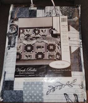Dq10055fq Virah Bella Farm Life Full Queen Reversible Quilt With Pillow Sham S 149.99 Srp
