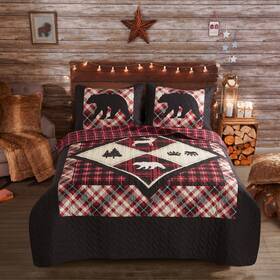 Dq10072k Virah Bella - Diamond Bear King Quilt Set Open Stock